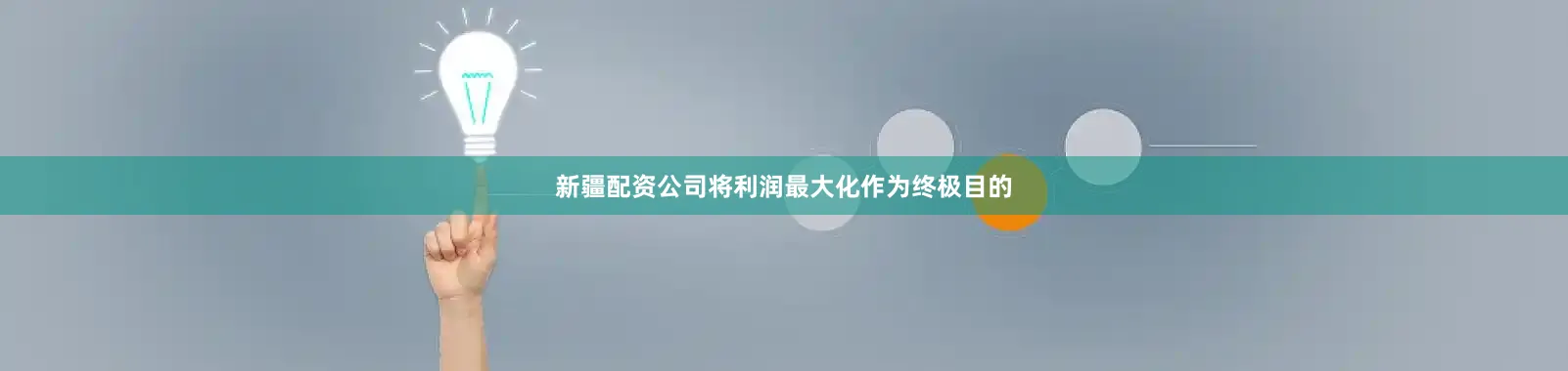 新疆配资公司将利润最大化作为终极目的