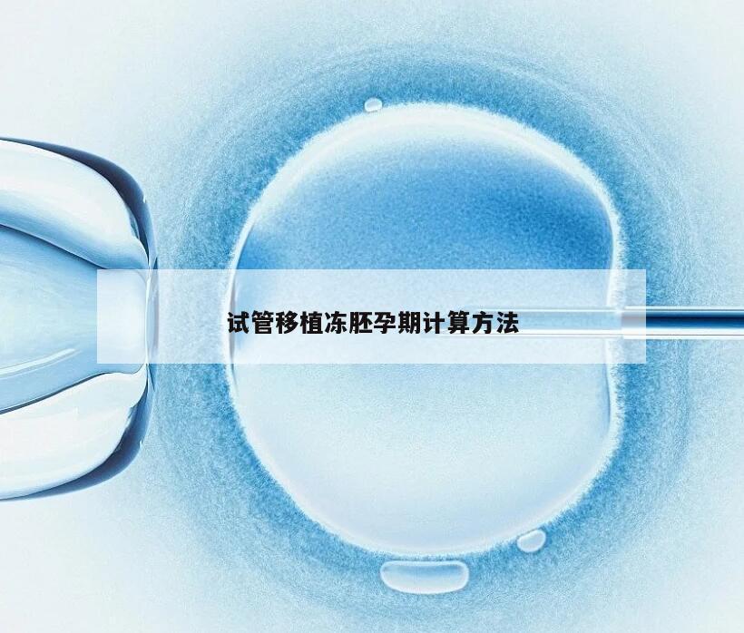 试管移植冻胚孕期计算方法